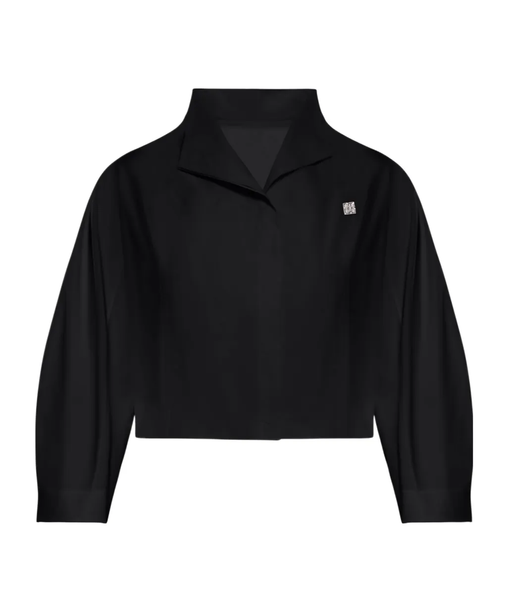 Givenchy Logo Plaque Collared Sweater