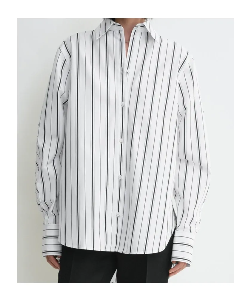 TotÊMe Striped Collared Long-Sleeve Shirt
