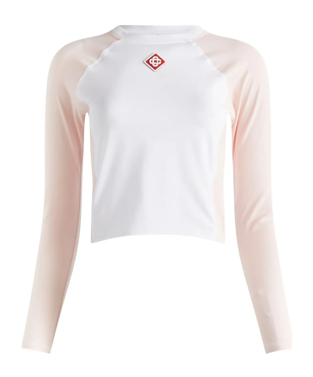Casablanca Logo Patch Raglan Long Sleeved Top