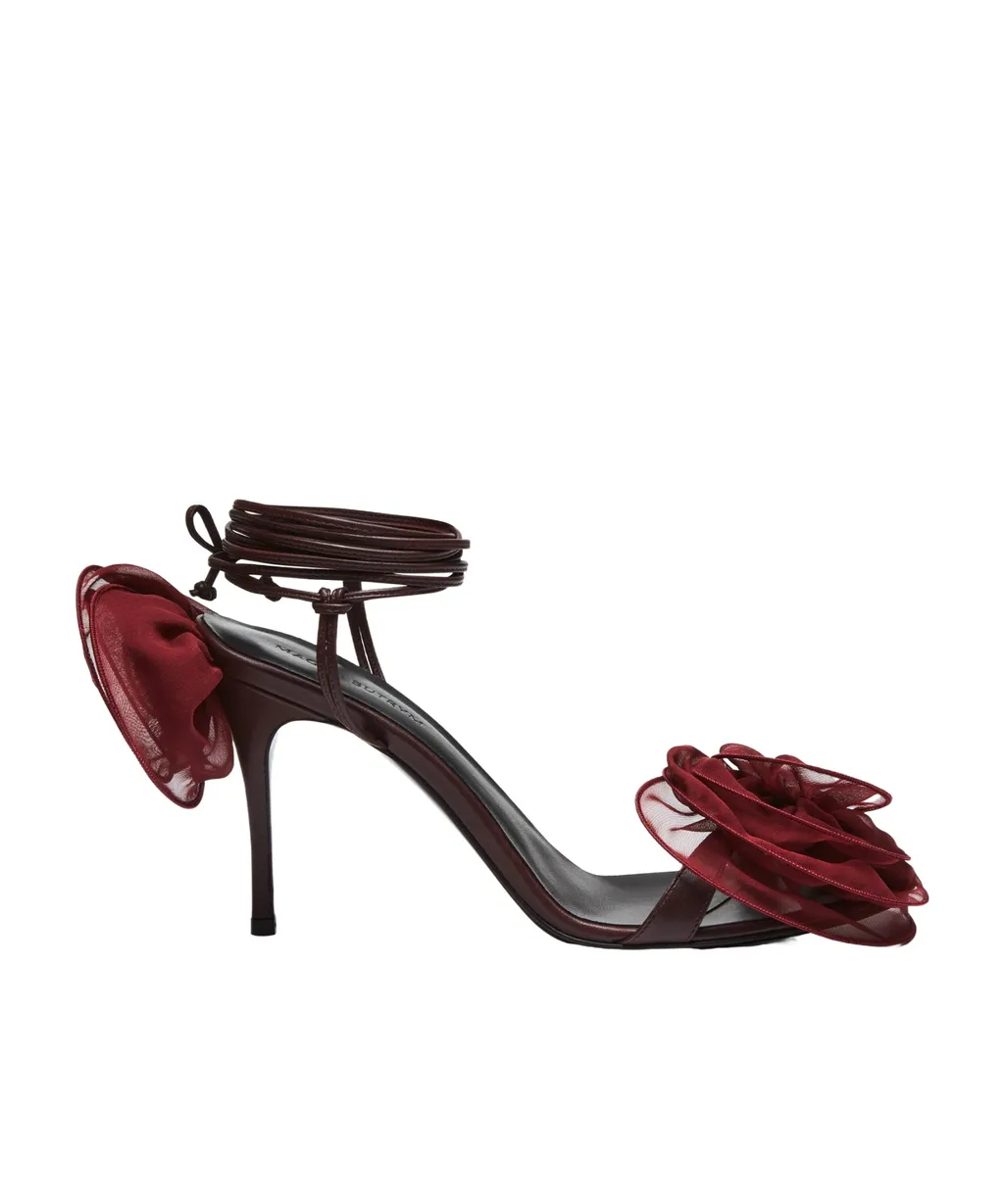 Magda Butrym Wrap Around Double Flower Sandals