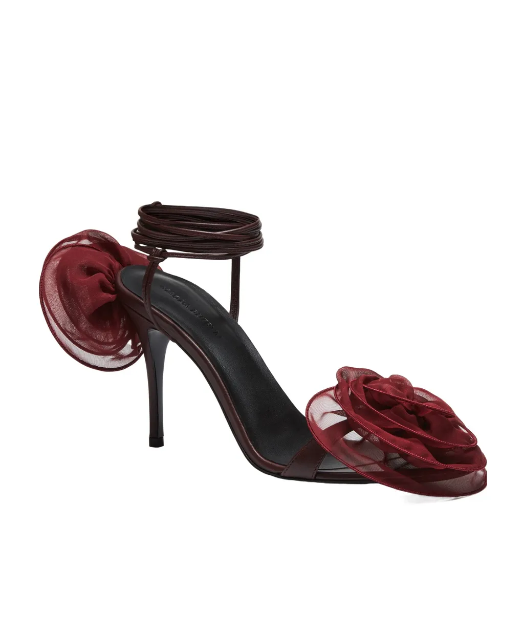 Magda Butrym Wrap Around Double Flower Sandals