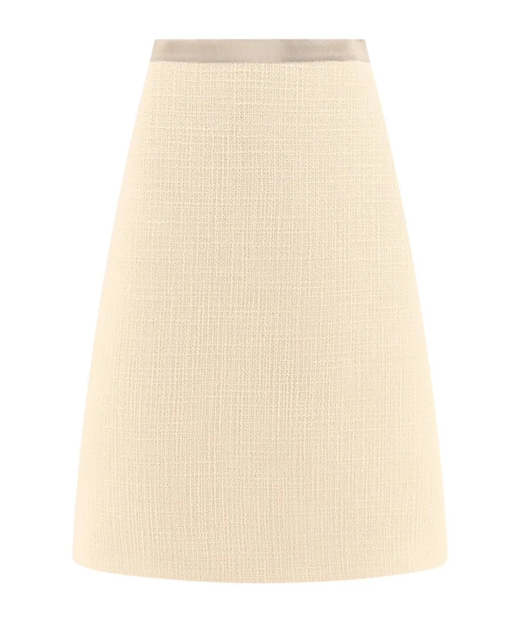 Valentino Tweed Flared Skirt