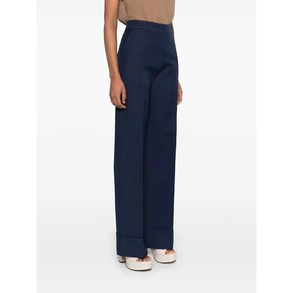 Valentino Pleat Detailed Striaght Leg Pants