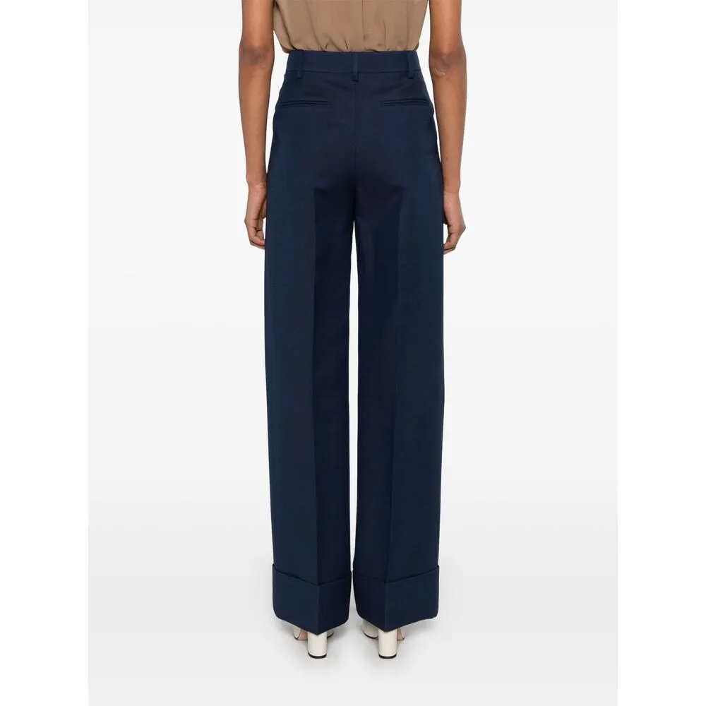 Valentino Pleat Detailed Striaght Leg Pants