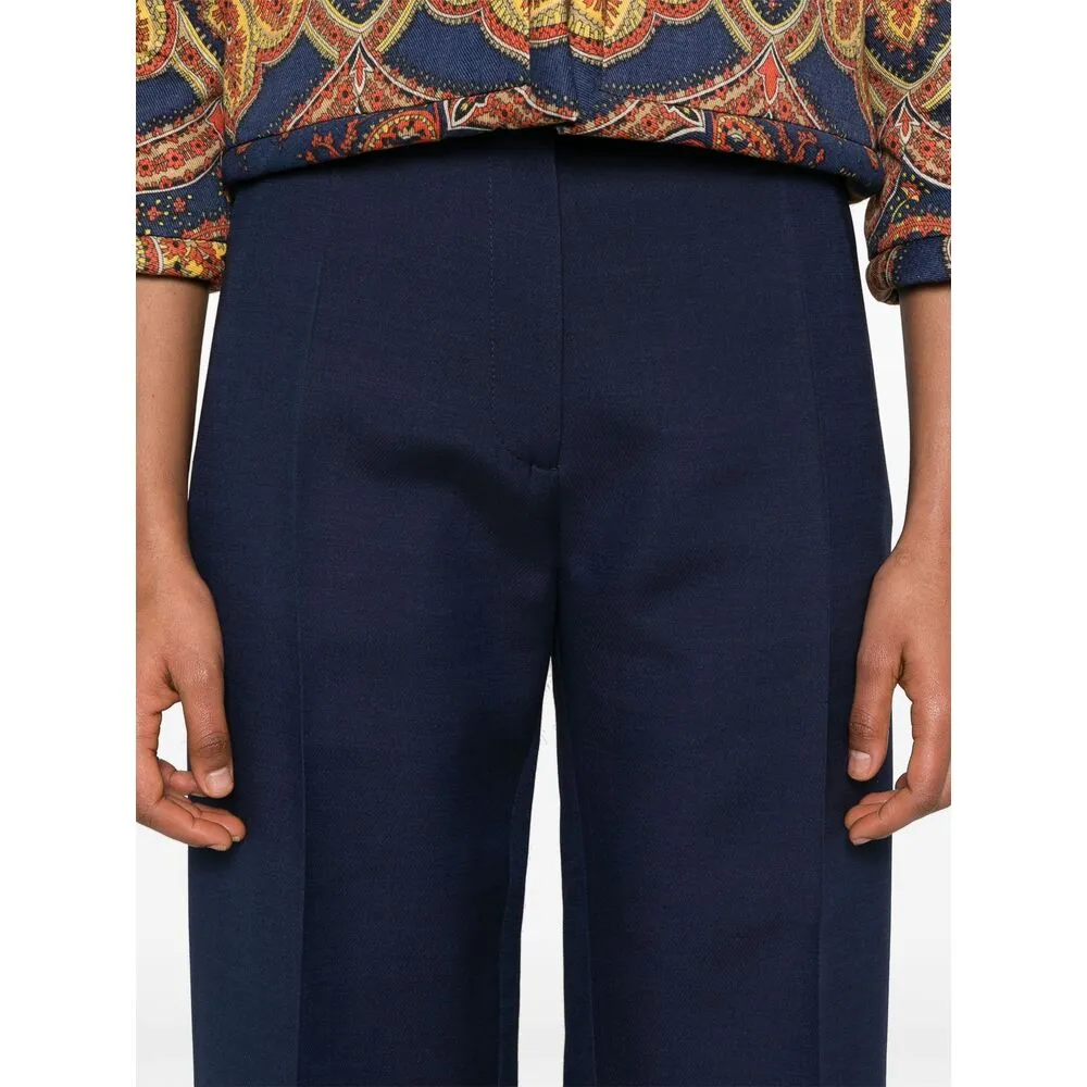 Valentino Pleat Detailed Striaght Leg Pants