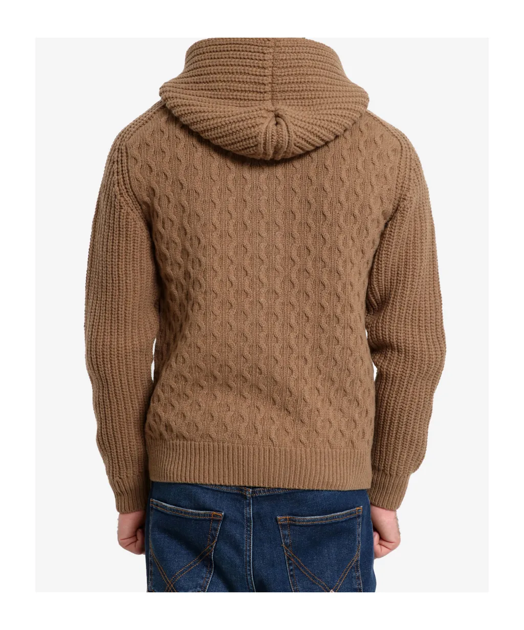 Long-Sleeved Knitted Cardigan
