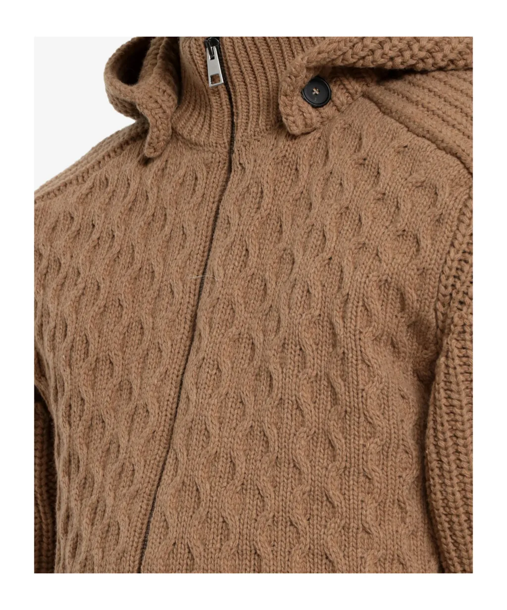Long-Sleeved Knitted Cardigan