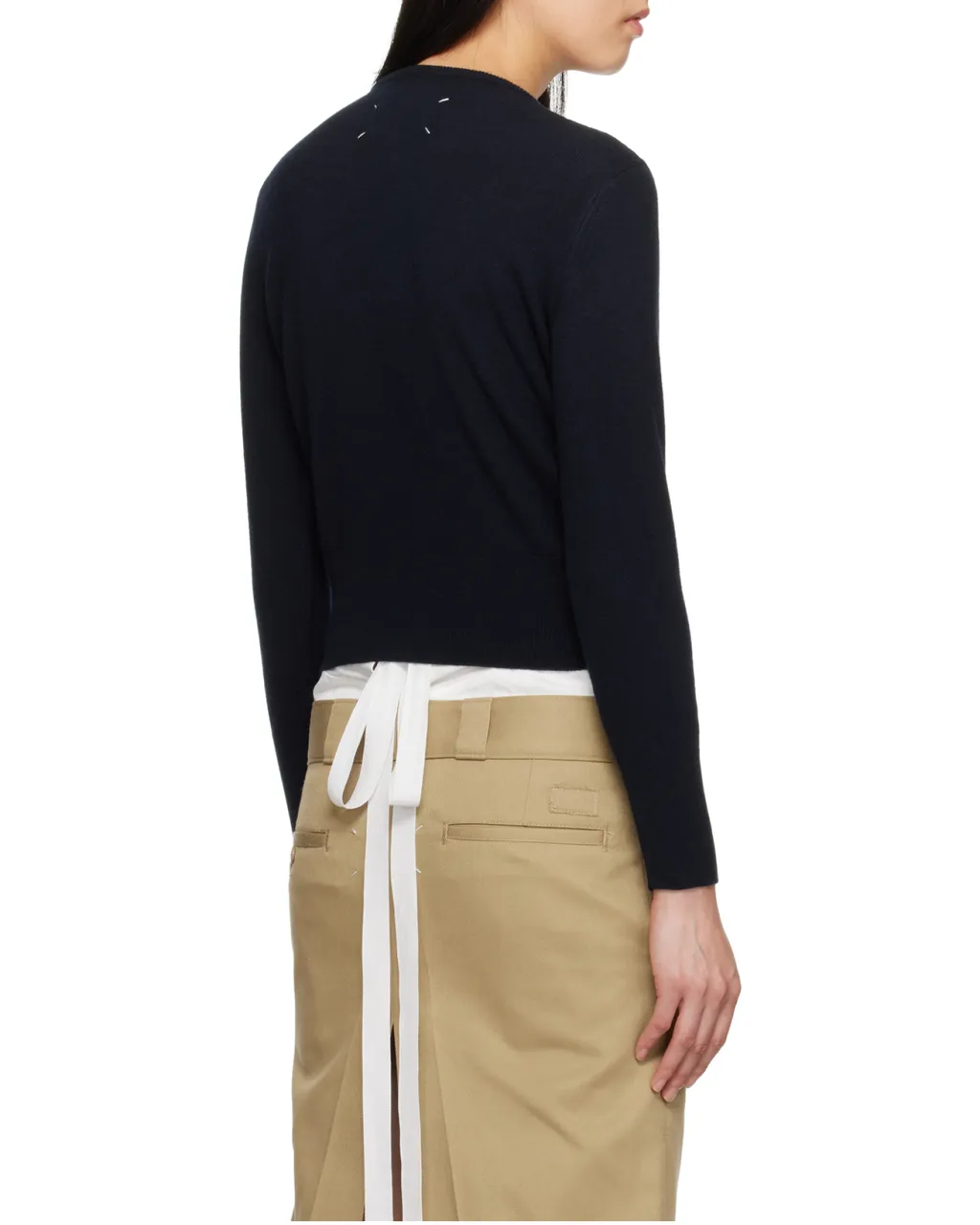 Maison Margiela Cropped Crewneck Cardigan