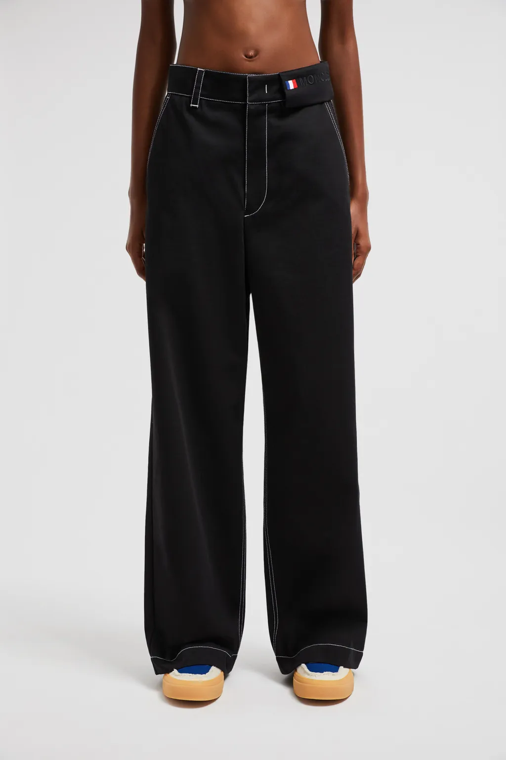 Moncler X Palm Angels Logo Patch Wide-Leg Jeans