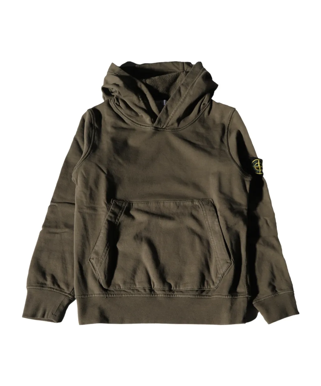Stone Island Junior Long Sleeved Compass-Badge Hoodie