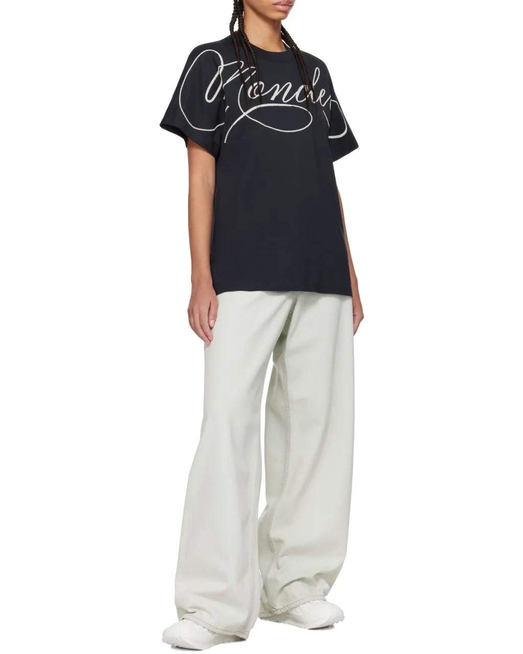 Embroidered Cursive Logo Cotton T-Shirt