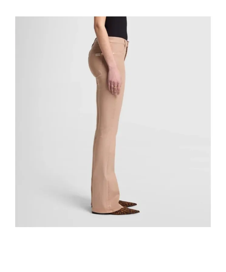 Bootcut Coated Stretch Cafe Crema