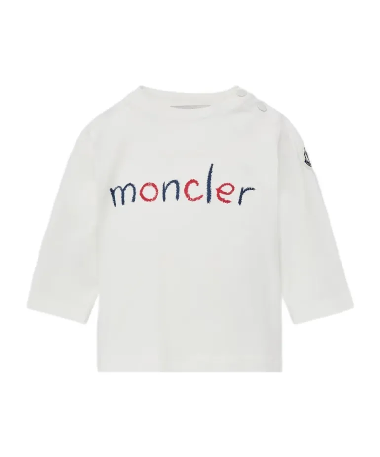 Moncler Enfant Logo Printed Crewneck T-Shirt