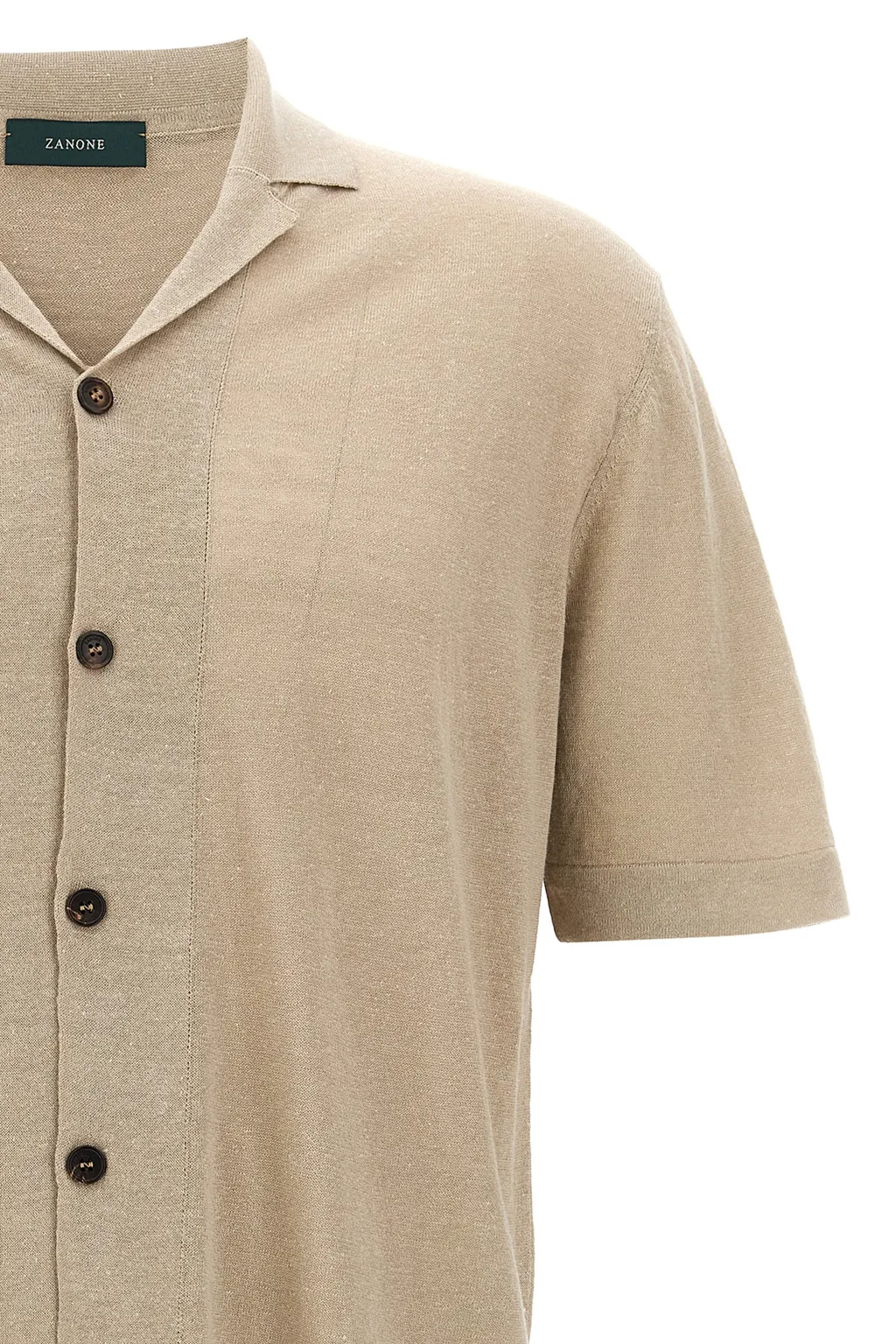 Zanone Lapel Short-Sleeved Shirt