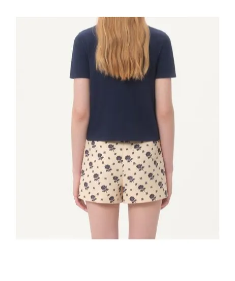 Valentino Embroidered Collar Top