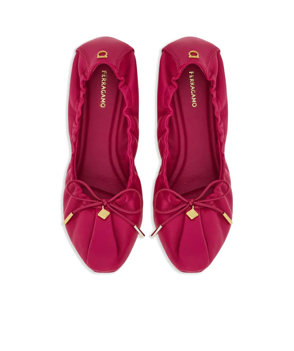 Ferragamo Bow Detail Ballet Flats
