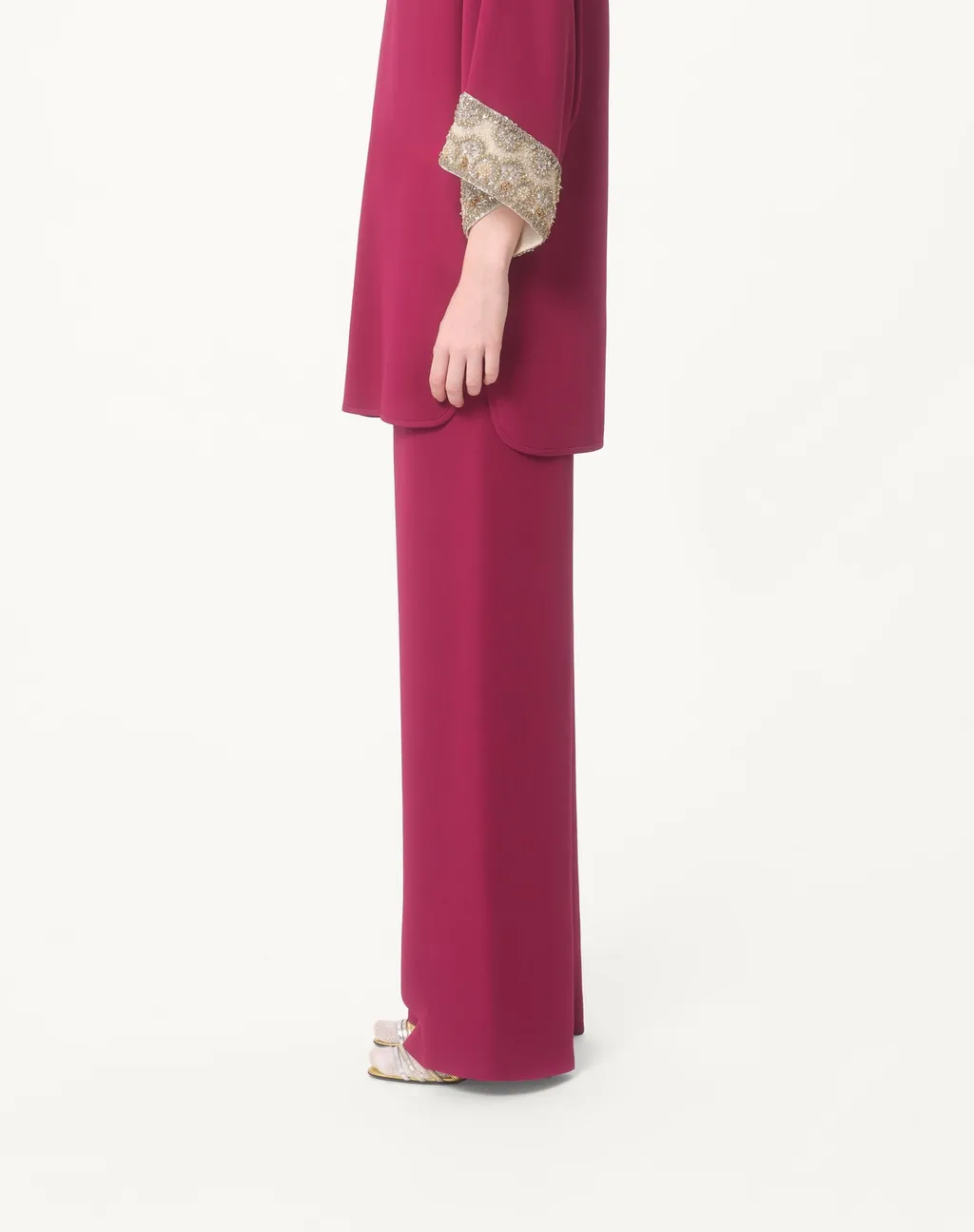 Valentino High Waist Straight Leg Trousers