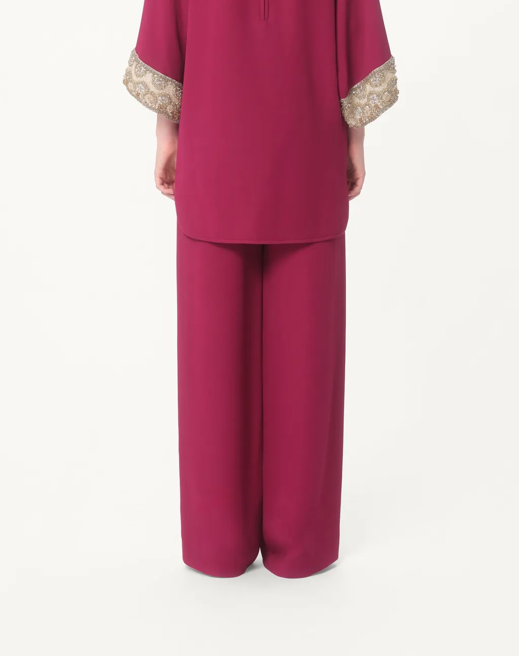 Valentino High Waist Straight Leg Trousers