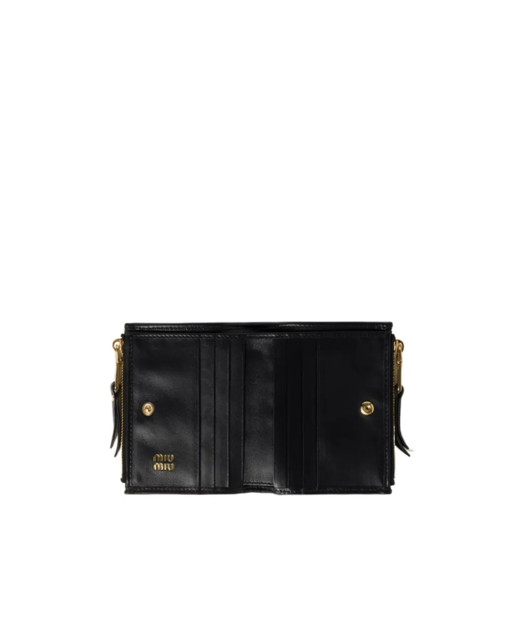 Miu Miu Logo Plaque Zipped Wallet