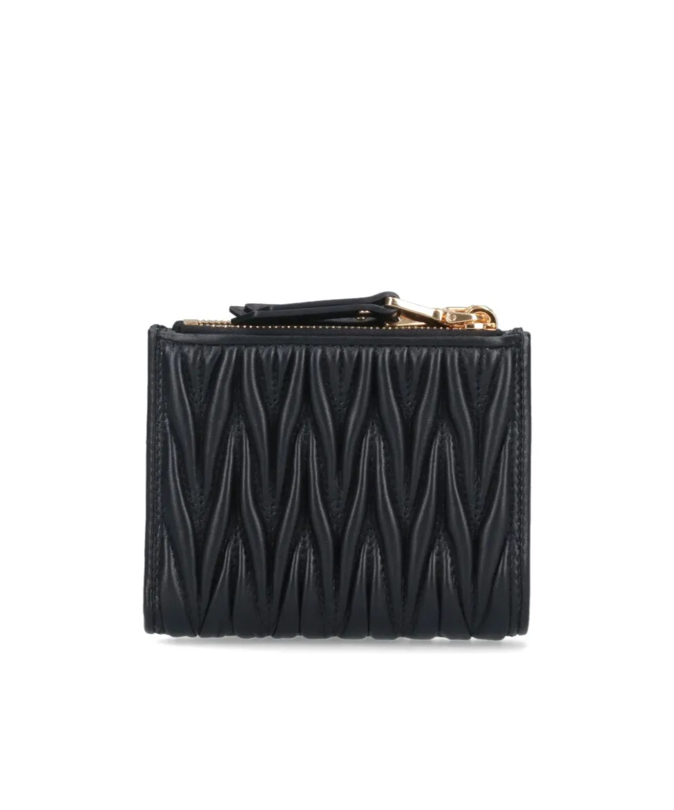 Miu Miu Logo Plaque Zipped Wallet