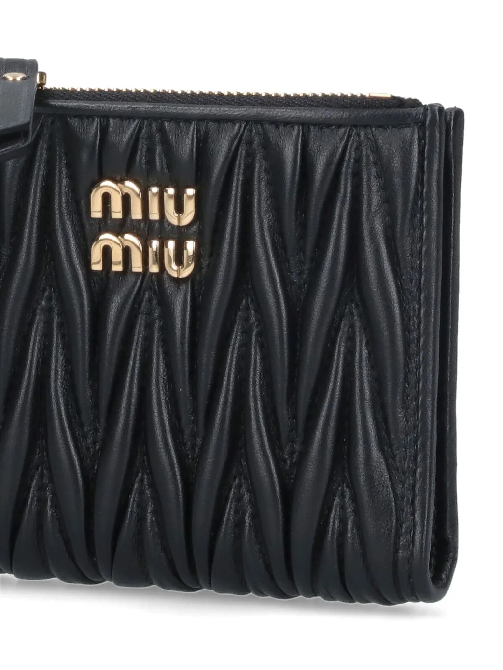 Miu Miu Logo Plaque Zipped Wallet
