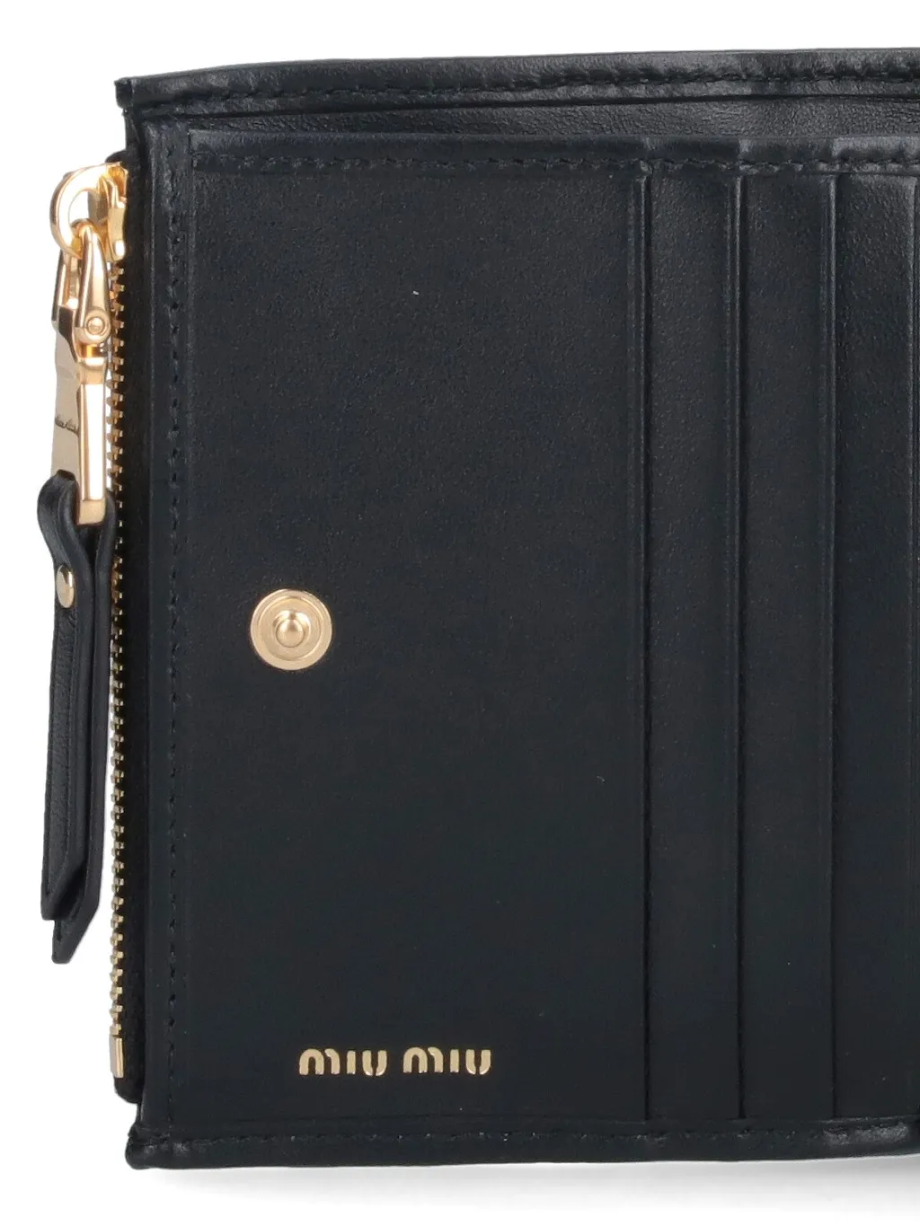 Miu Miu Logo Plaque Zipped Wallet