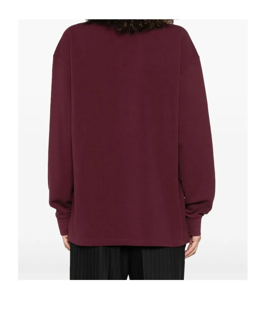 Miu Miu Logo-Embroidered Piqué Long-Sleeved Polo Shirt