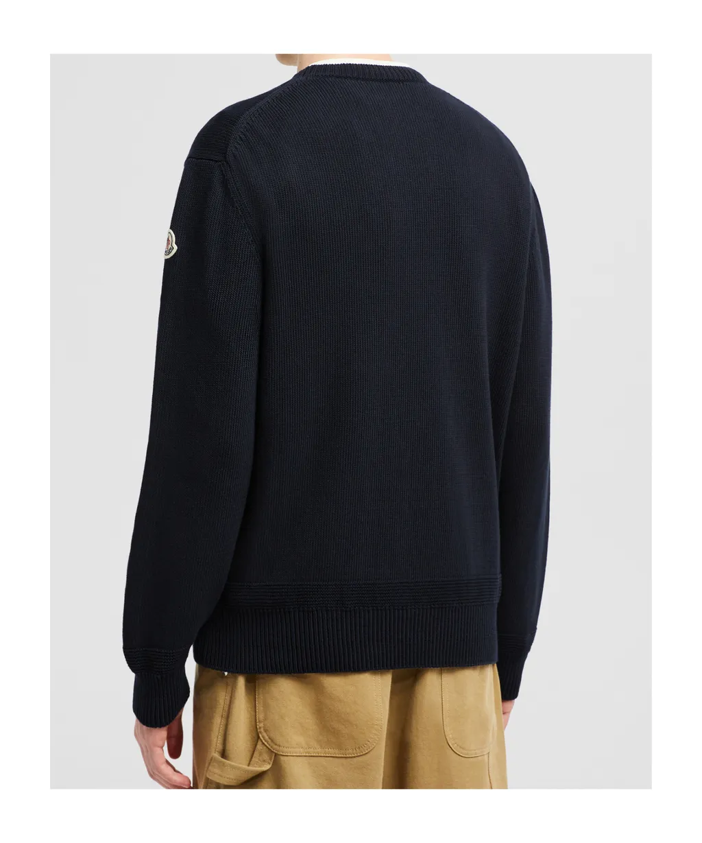 Logo Patch Cotton Sweater