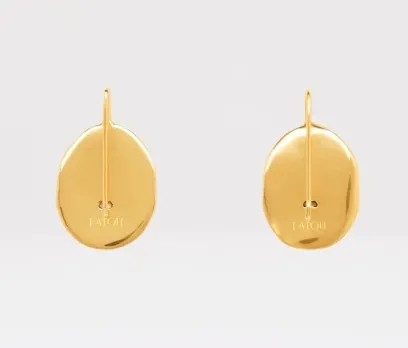 Patou Antic Face Dormeuses Metallic Earrings