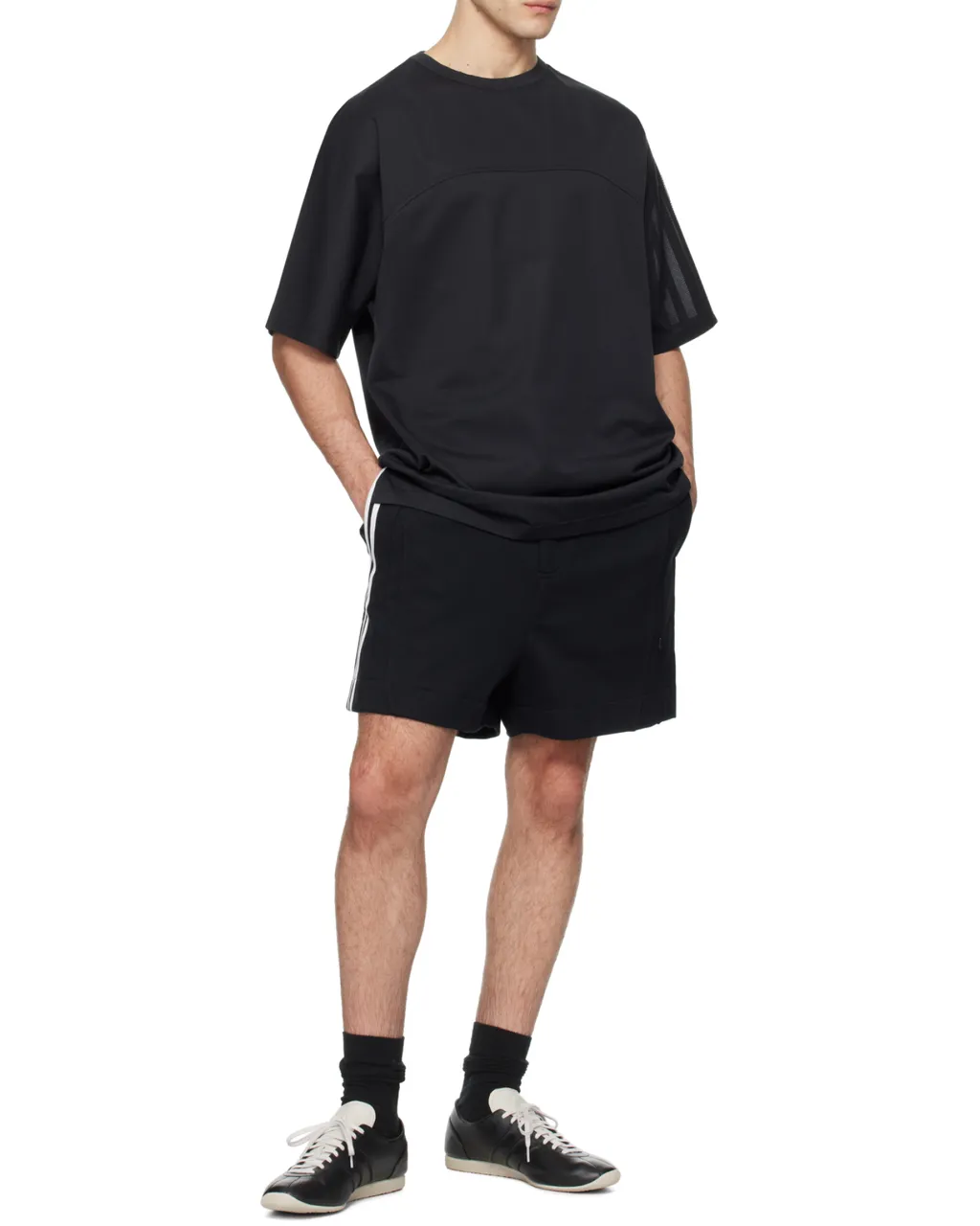Y-3 Mesh Detailed Crewneck T-Shirt