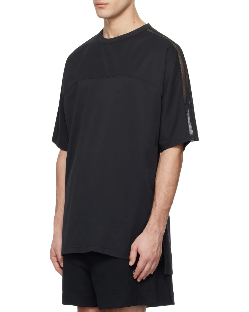 Y-3 Mesh Detailed Crewneck T-Shirt