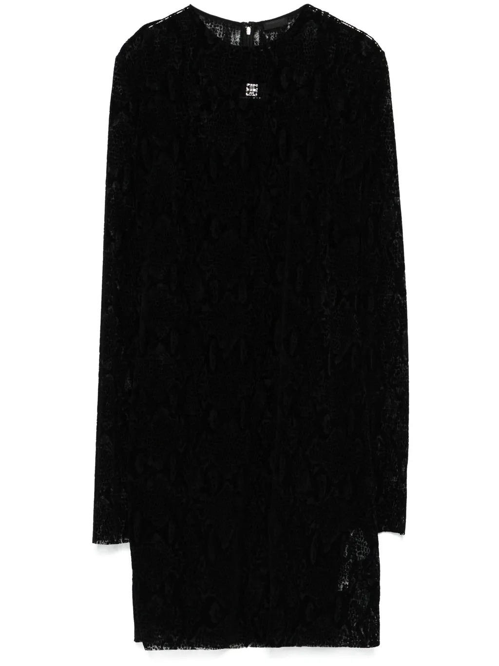 Givenchy 4G Detailed Python Print Tulle Mini Dress