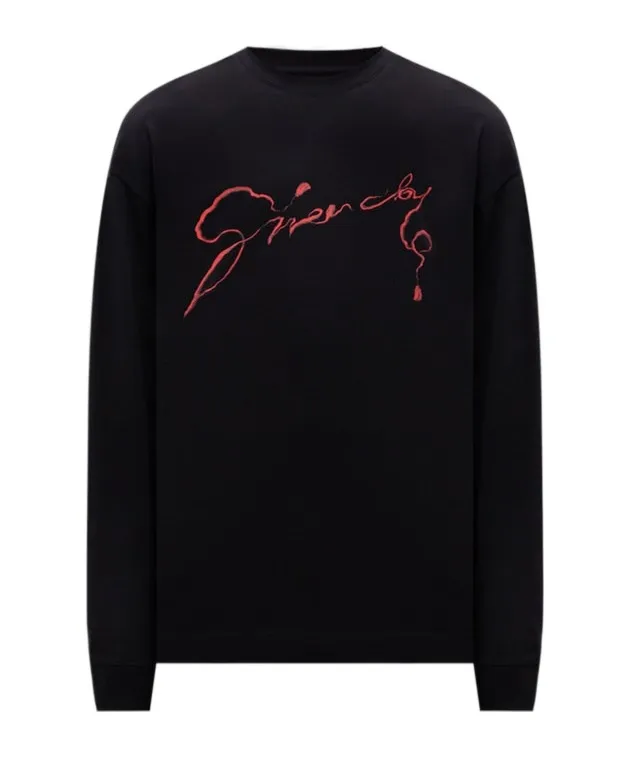 Givenchy Logo Printed Long-Sleeved T-Shirt