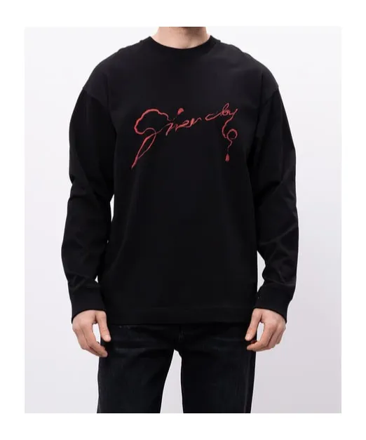 Givenchy Logo Printed Long-Sleeved T-Shirt