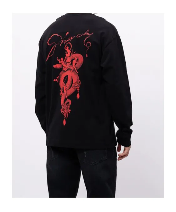 Givenchy Logo Printed Long-Sleeved T-Shirt