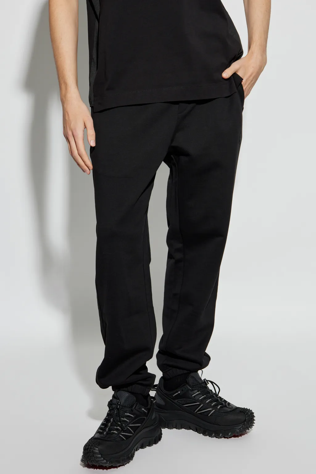 Moncler Logo Patch Elastic Waist Jogging Pants