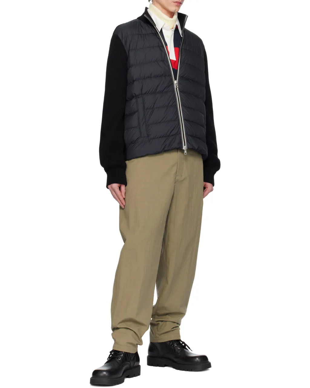Moncler Zip-Up Down Cardigan
