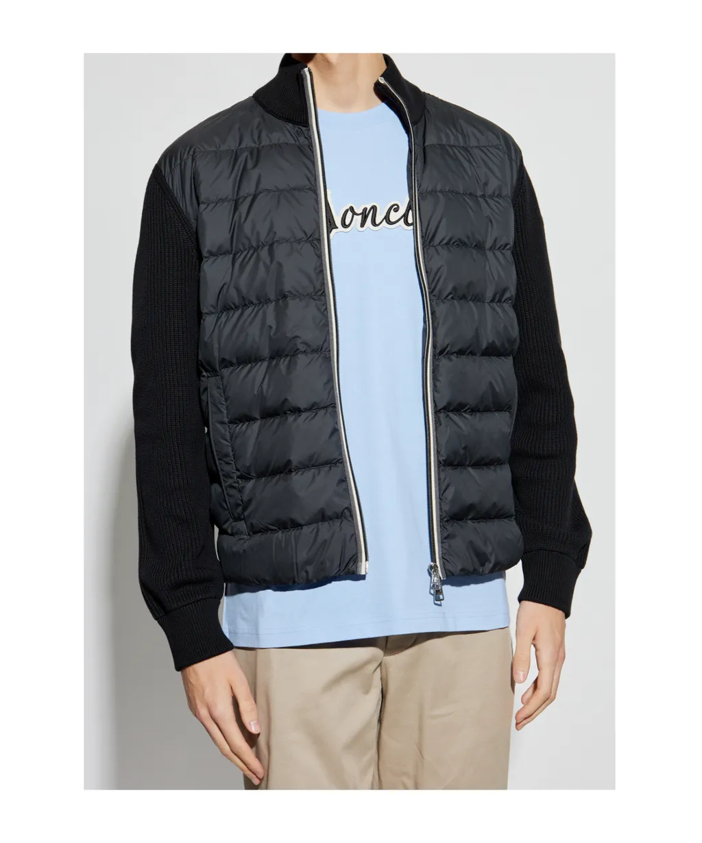 Moncler Zip-Up Down Cardigan