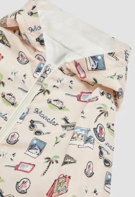 Moncler Enfant Hilda Printed Hooded Jacket