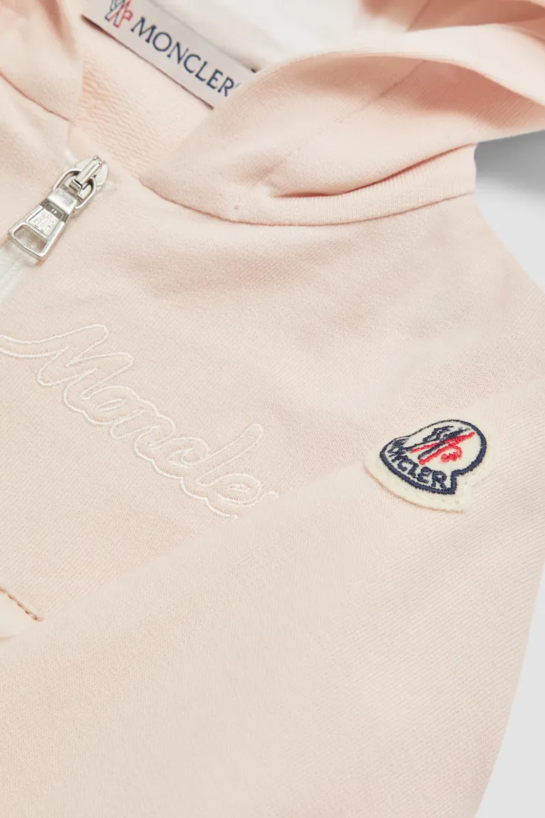 Moncler Enfant Embroidered Logo Cotton Tracksuit Set