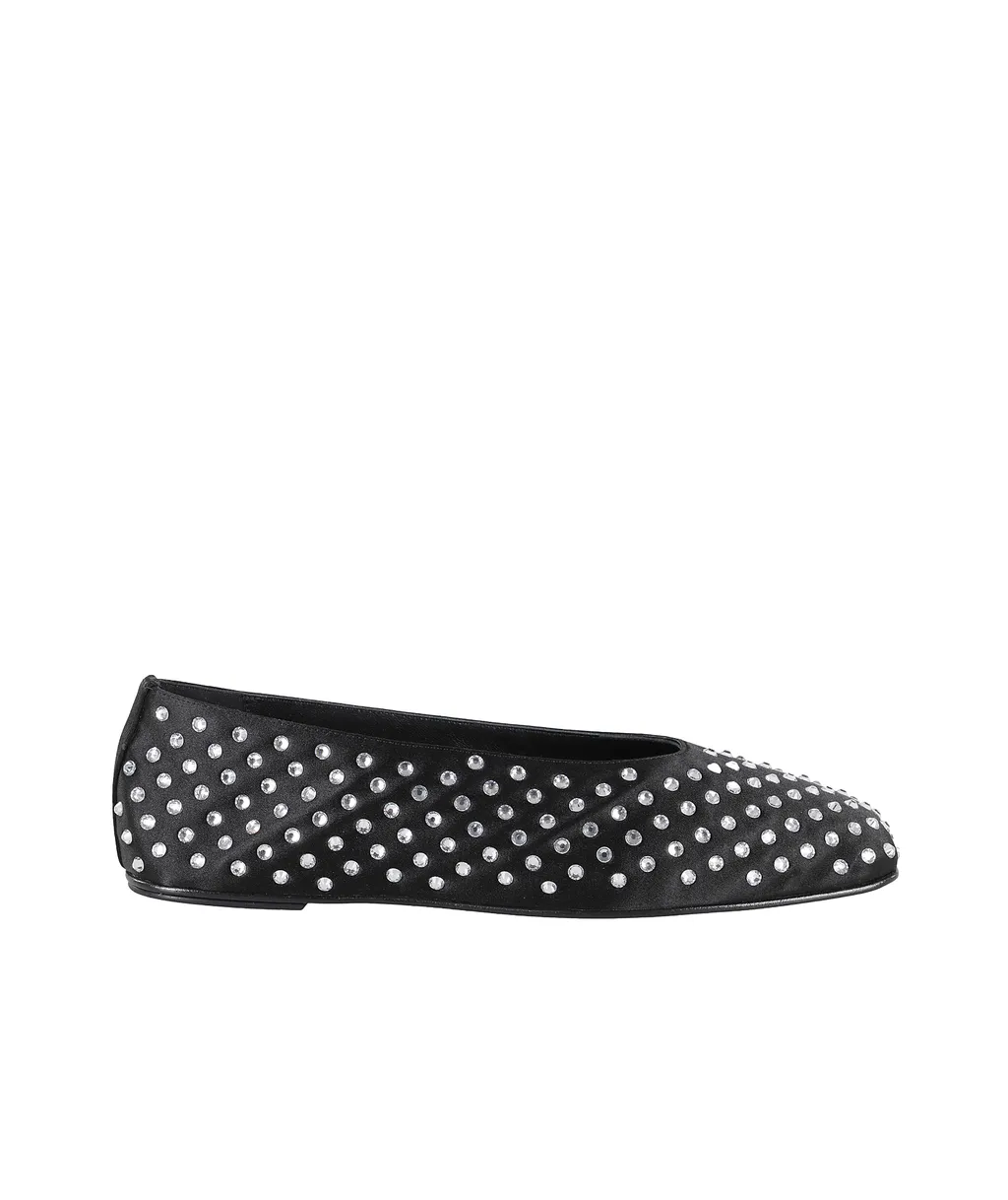 Magda Butrym Embellished Satin Ballet Flats
