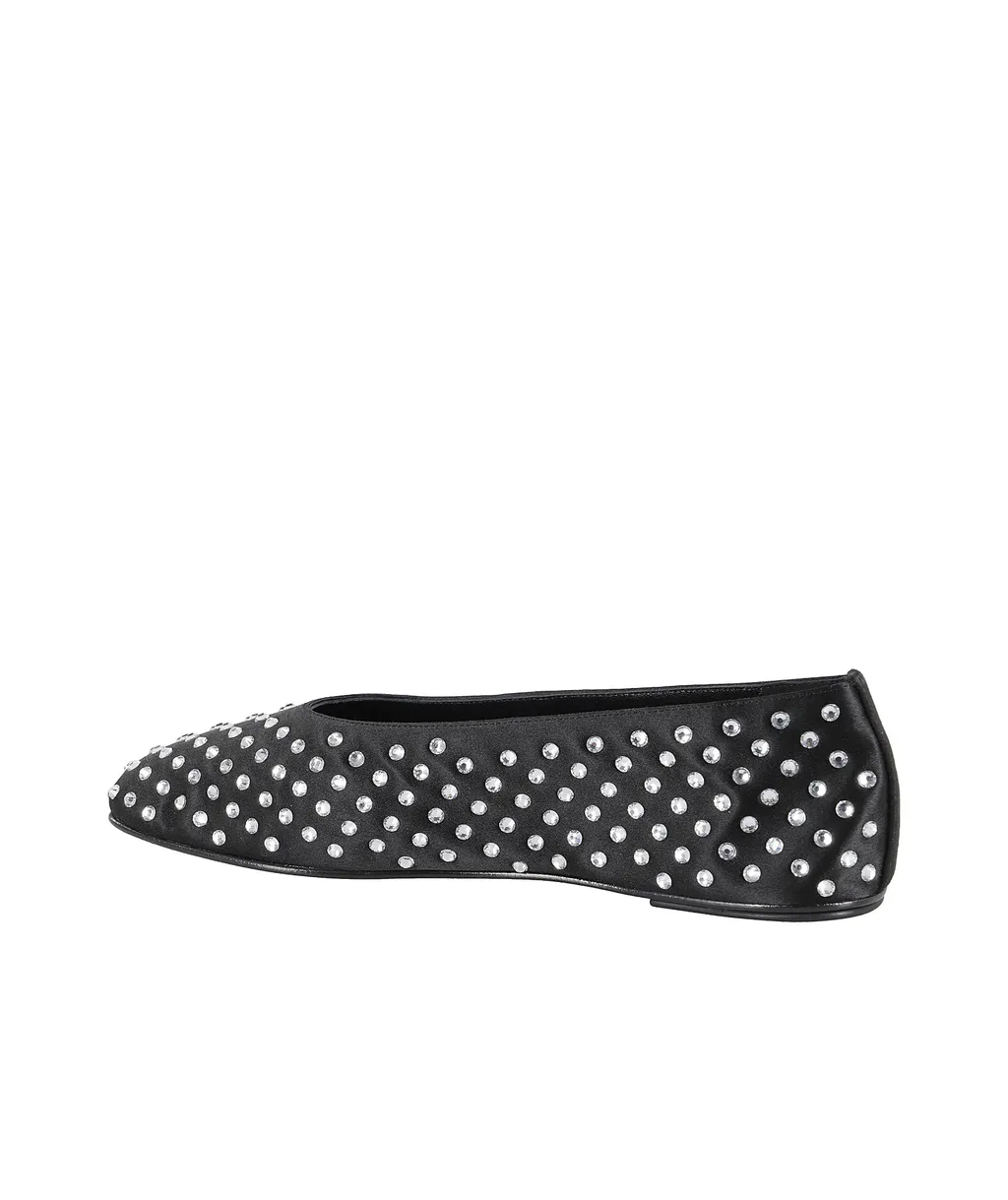 Magda Butrym Embellished Satin Ballet Flats