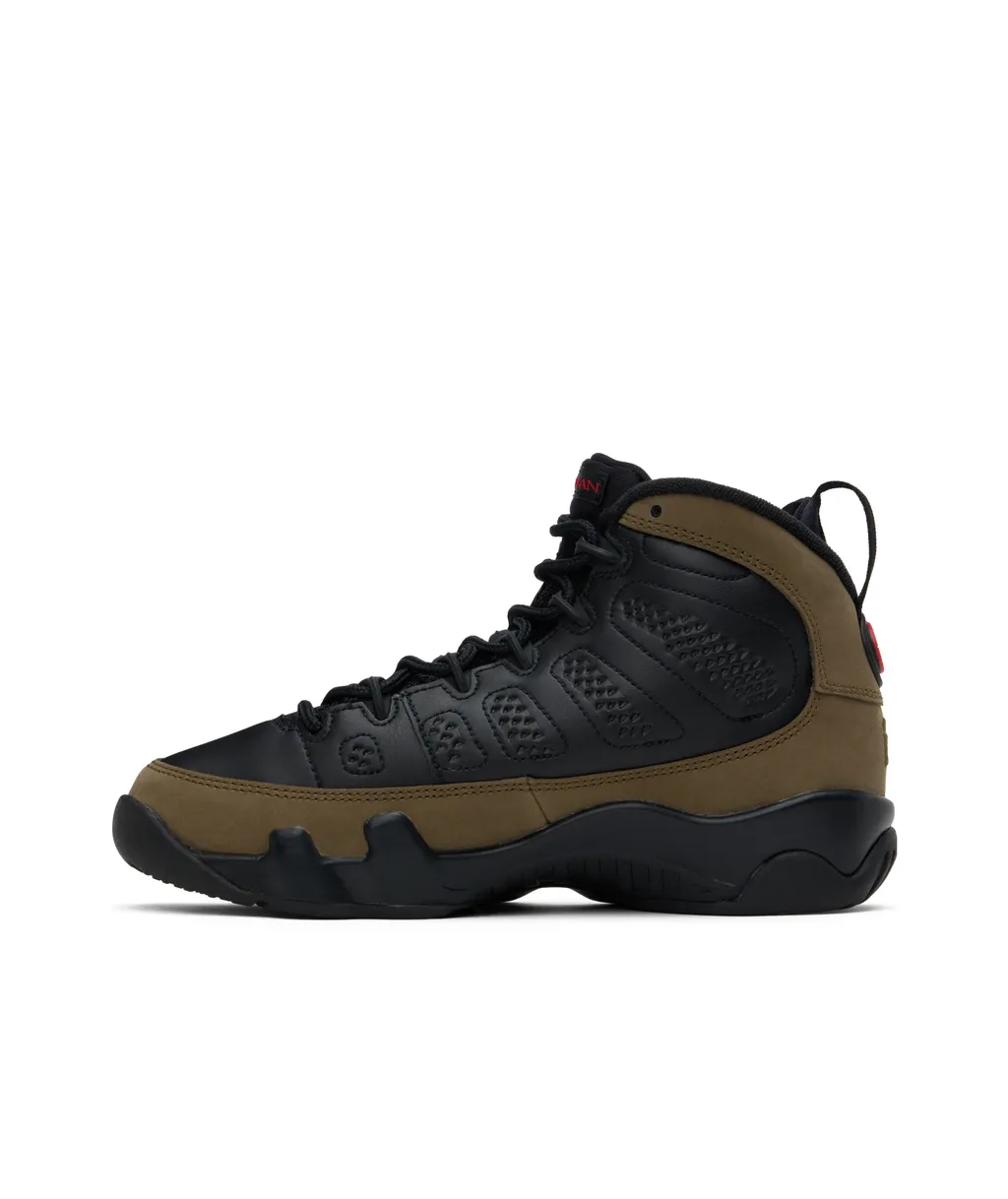 Big Kids Black & Khaki Air Jordan 9 Retro Sneakers