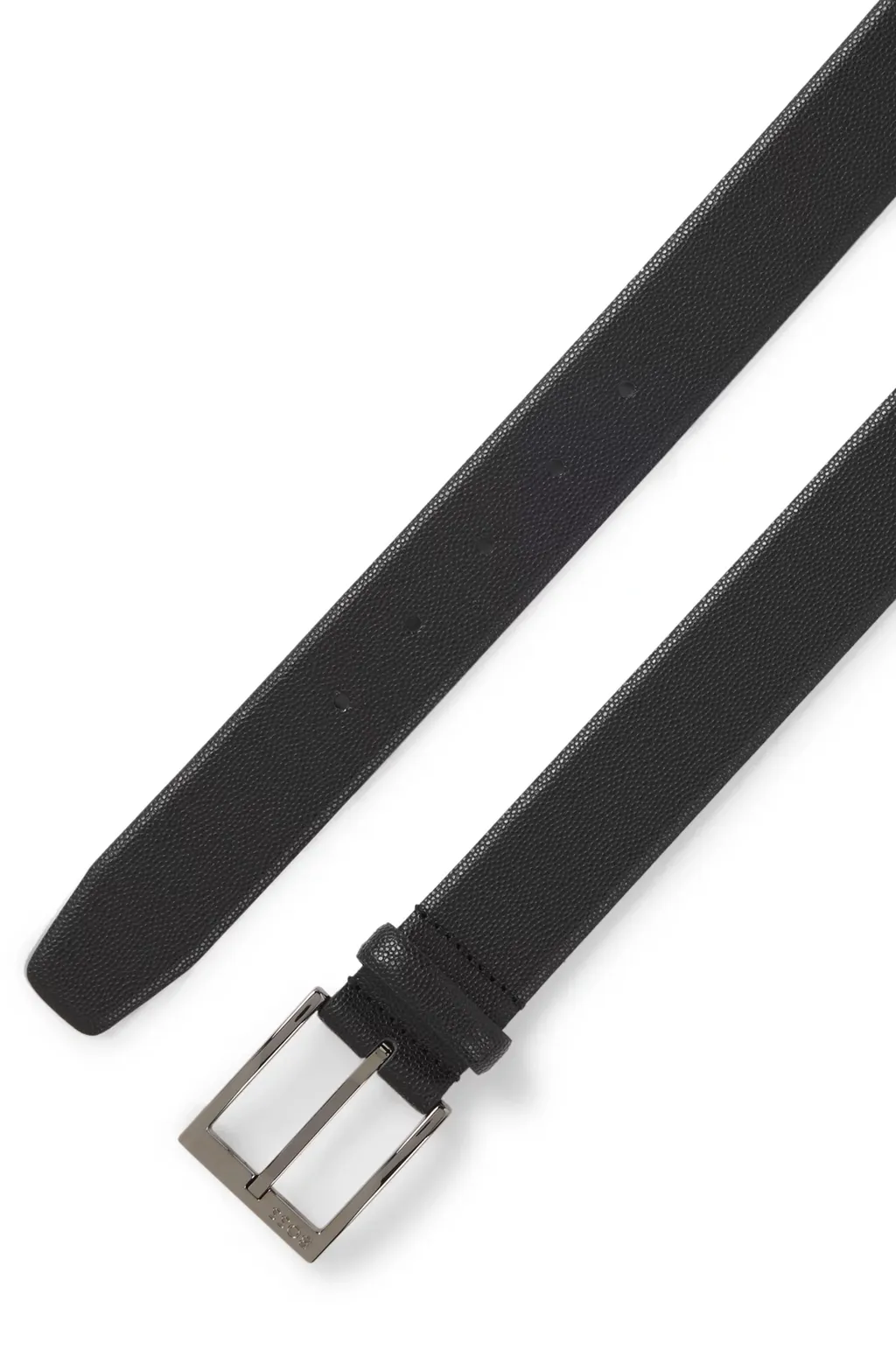 Logo-Engraved Leather Belt
