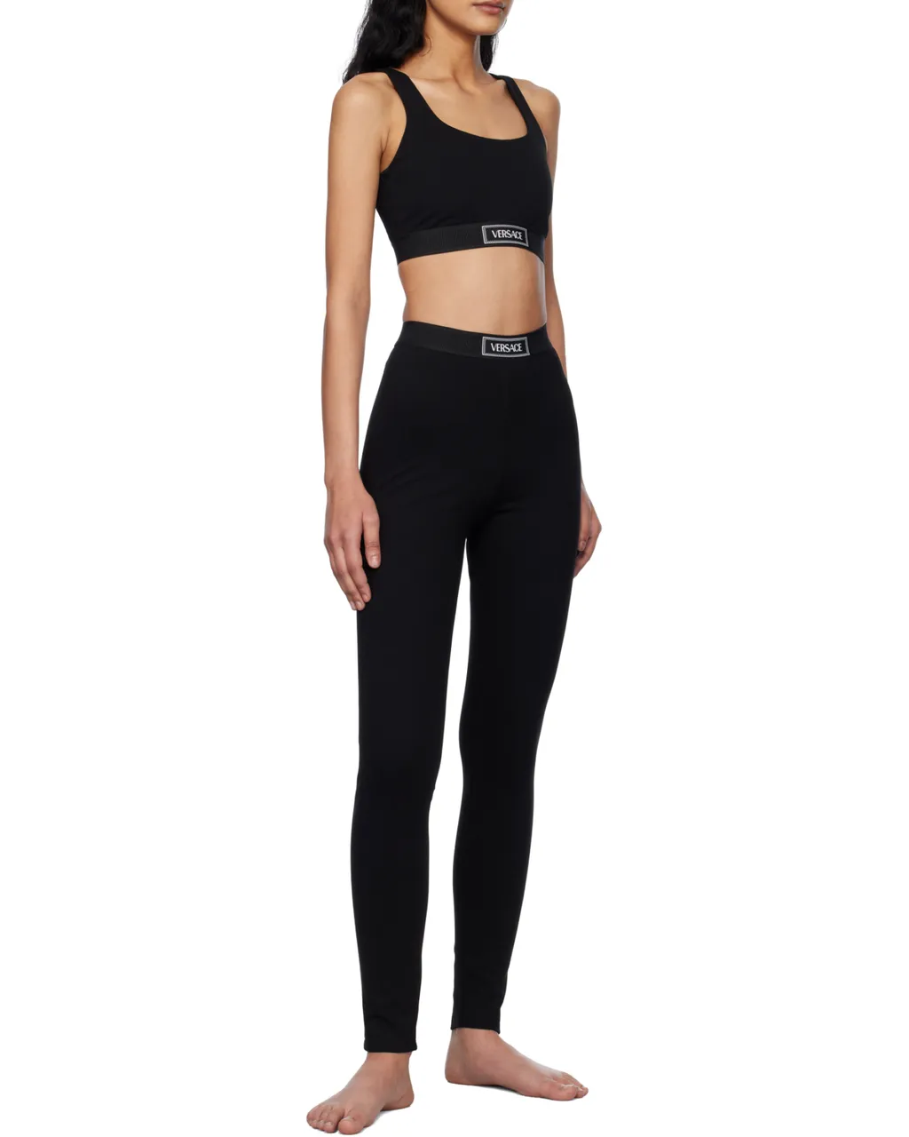 Versace Logo Patch Leggings