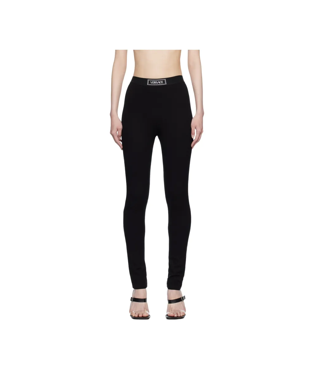 Versace Logo Patch Leggings