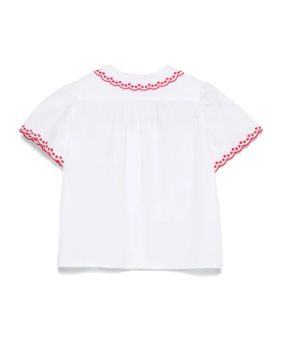 Bonpoint Ezzie Scallop-Edge Blouse