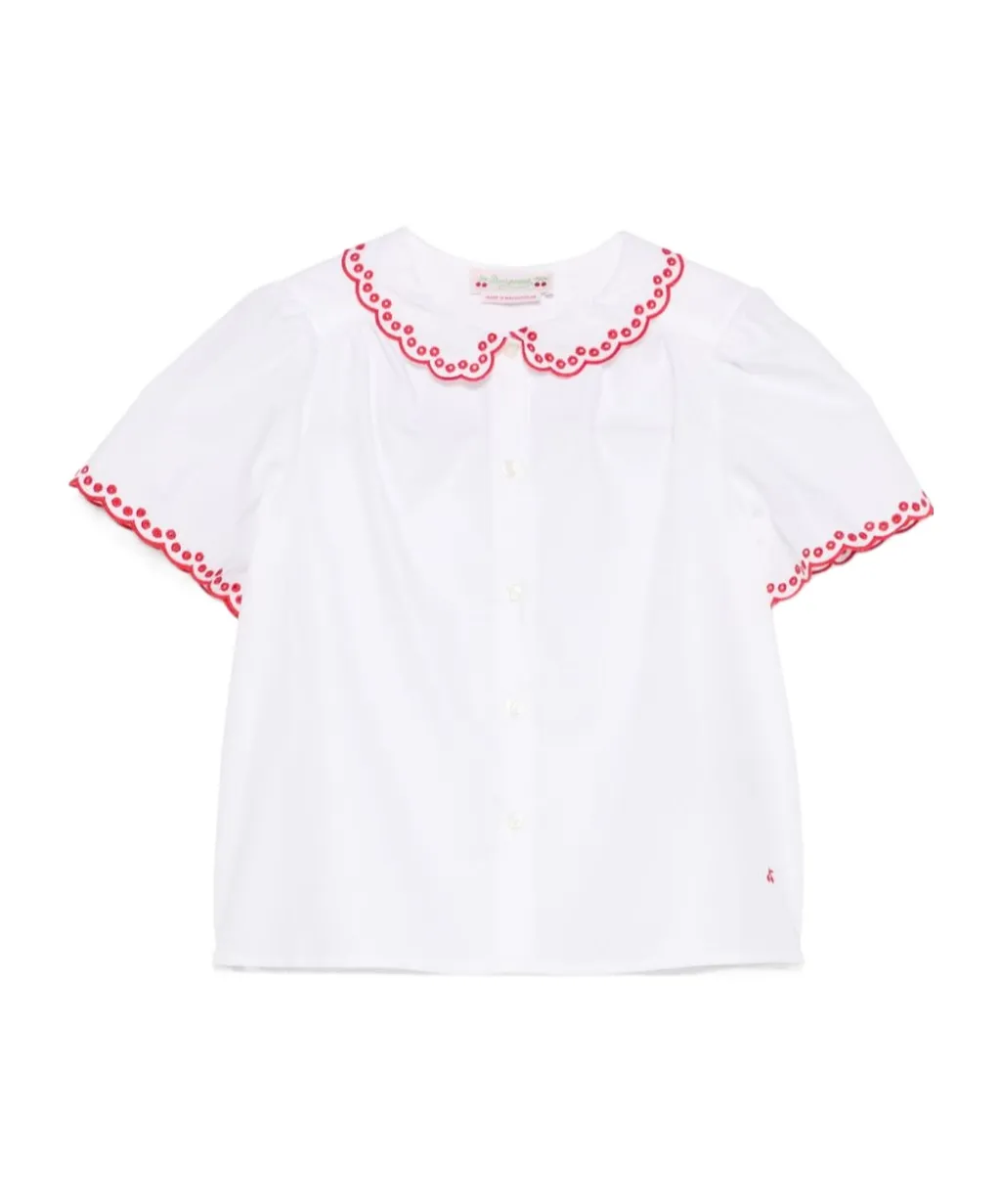 Bonpoint Ezzie Scallop-Edge Blouse