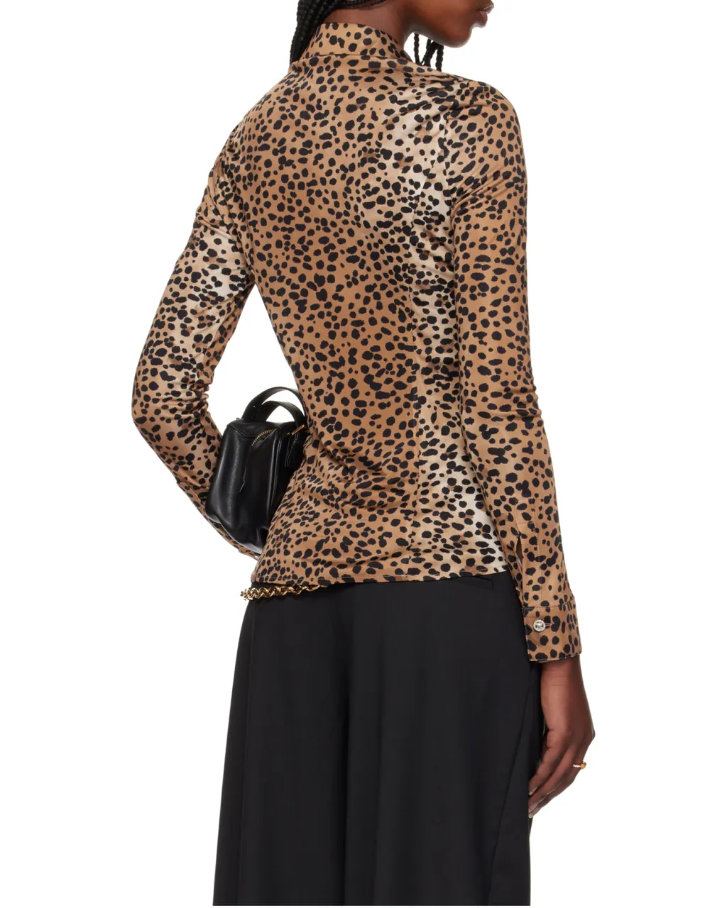 Versace Leopard-Printed Long-Sleeved Shirt