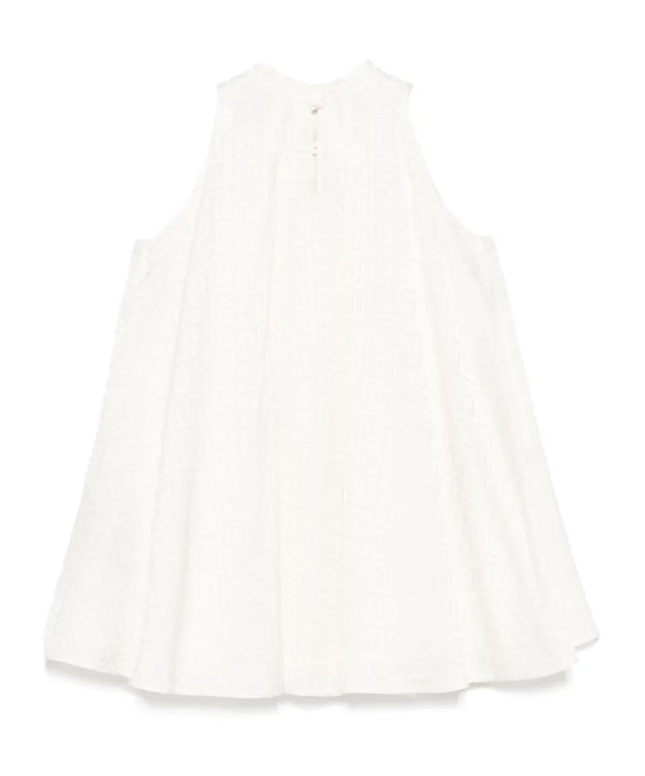 Balmain Kids Patterned-Jacquard Sleeveless Dress